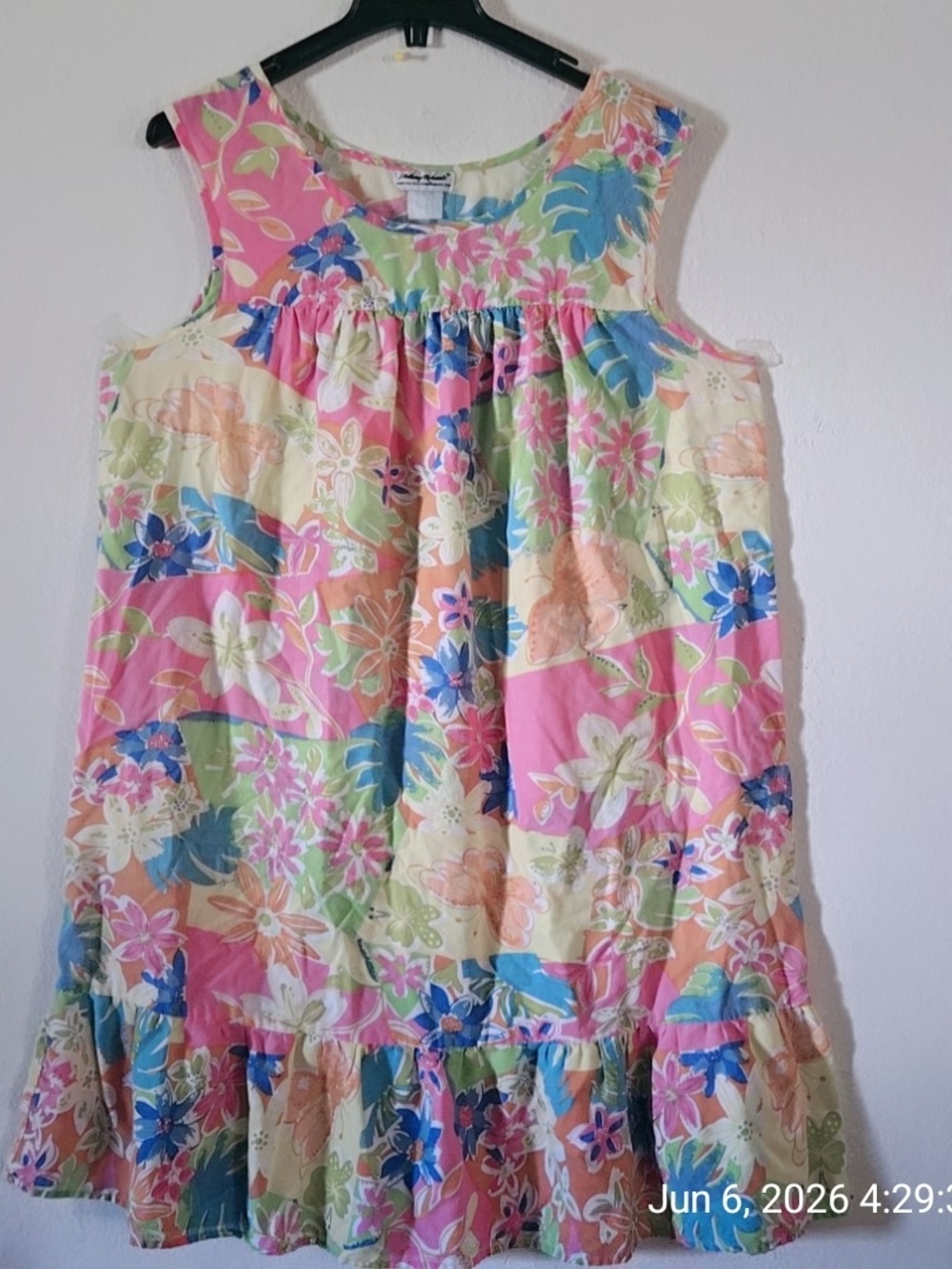 Anthony Richards Multicolor Floral Dress in Pink, Blue & Green